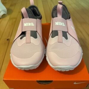 Nike Kids Pink and Gray Slip-On Sneakers 4Y new in box